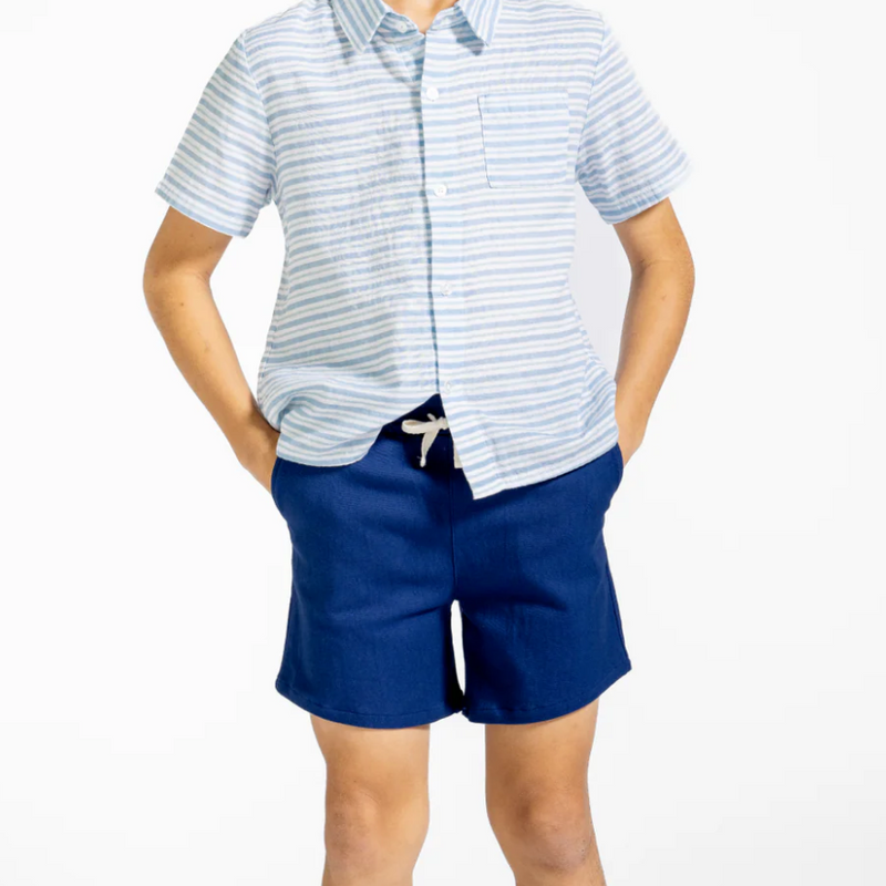 Boys navy ultra-soft twill short