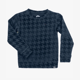 Blue Houndstooth Revel Crewneck
