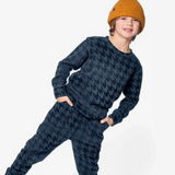 Blue Houndstooth Revel Crewneck