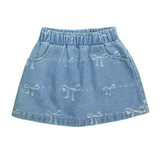 Emma Bow Denim Skirt