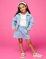 Emma Bow Denim Skirt