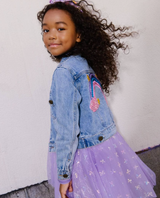 Pastel Rainbow Gems Denim Jacket