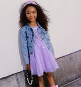 Pastel Rainbow Gems Denim Jacket