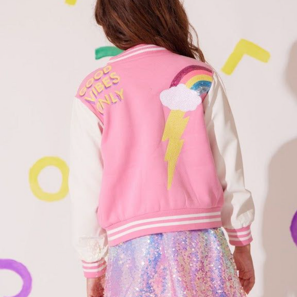 Good Vibes Varsity Bomber