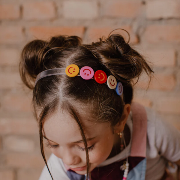 Colorful Multi Happy Face Headband