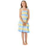 Kids Begonias Dress Sky Lemon