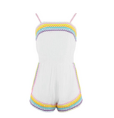 White Rainbow Summer Romper