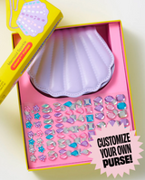 Mermaid Sparkle Gemify™ purse by Super Smalls featuring shiny mermaid scales and sparkling gem accents for kids' accessories.