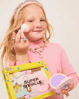Super Smalls unicorn makeup play kit with colorful toy makeup, brushes, and accessories for imaginative pretend play.