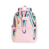 Paint Wave Double Pocket Backpack