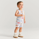 Grand Prix - Sleeveless Henley Romper