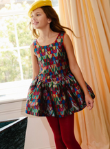 Rainbow Vibes Metallic Bubble Dress