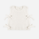 Bow Sweater Vest Ivory