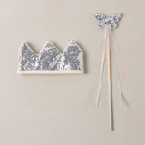 Crown+ Wand Silver Sequin
