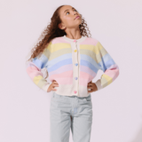 Pastel Rainbow Knit Cardigan