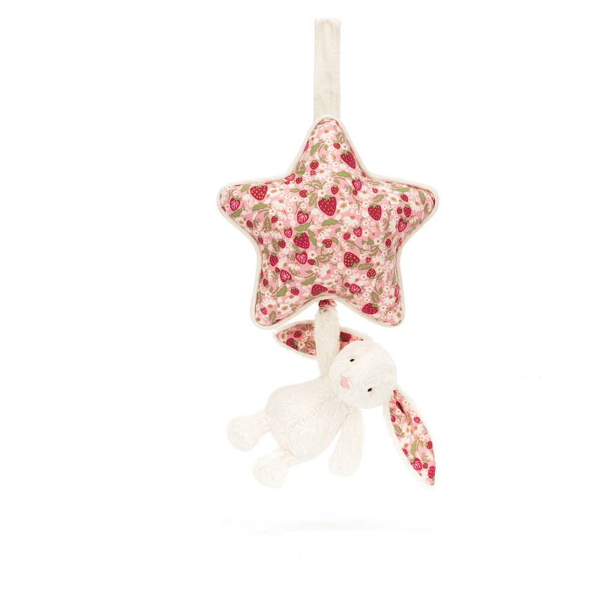 Blossom Cream Bunny 'Berry' Musical Pull