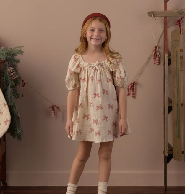 Sabrina Mini Dress Peppermint Bows