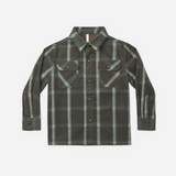 Pocketed Flannel Shirt Holiday Plaid
