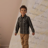 Pocketed Flannel Shirt Holiday Plaid