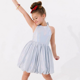 Metallic Bow Bubble Dress