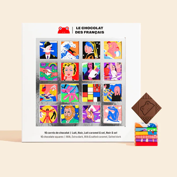 16 Squares Chocolate Giftset Art