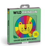 A Little Wyld Wild Rainbow Bath Book featuring colorful, waterproof pages designed for children to enjoy during bath time.