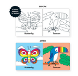 A Little Wyld Wild Rainbow Bath Book featuring colorful, waterproof pages designed for young children to enjoy during bath time.