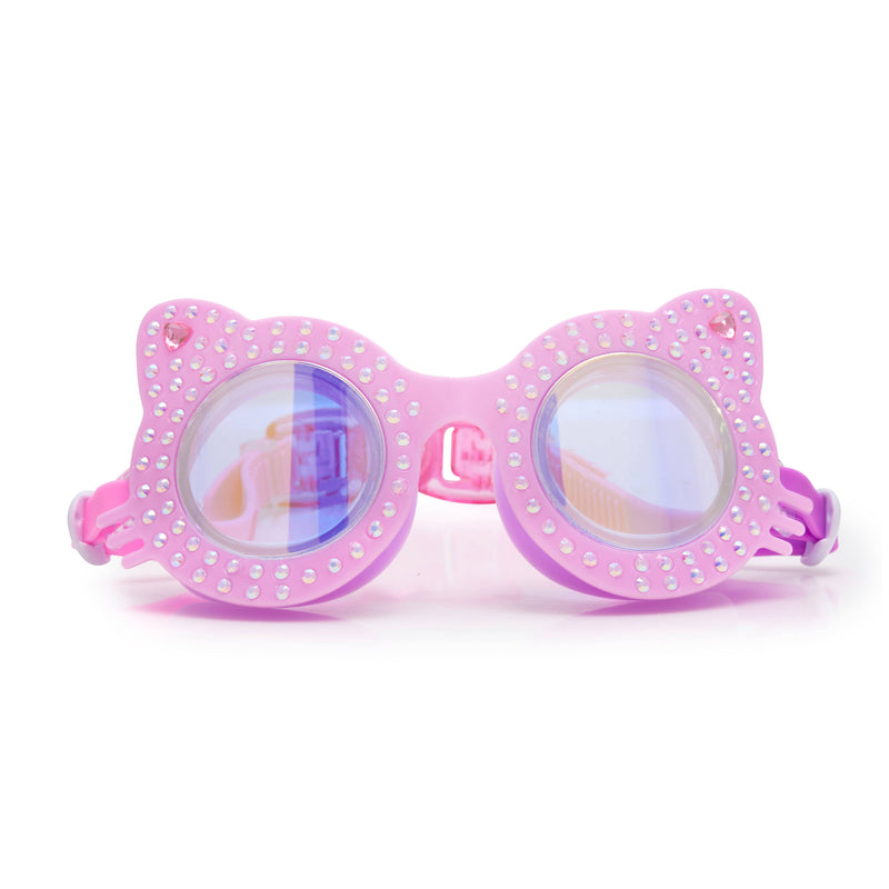 Kitten Frame Swim Goggle, Summer, Beach, Pool, Rhinestone