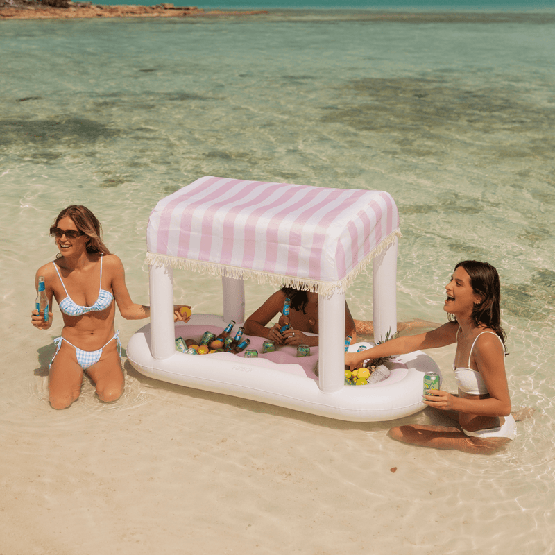 Pink Floating Cabana Bar