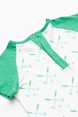 Baby Shorty Little Slugger Baby Romper_Golf Day: Boy / Golf Day / 3-6m