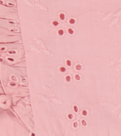 Anna Baby Romper Blush Pink Eyelet: Pink