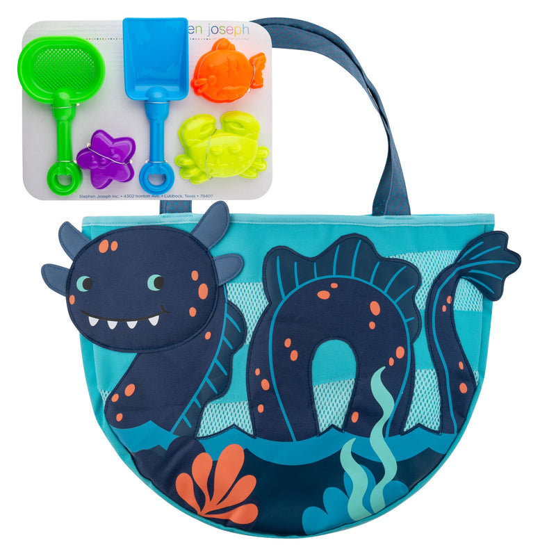 Beach Tote with Sand Toys Play Set: Shark