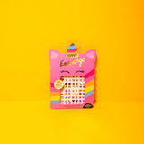 Kids unicorn sticky earrings from OMY featuring colorful, playful unicorn designs on a white background.