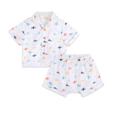 Planes Baby Shirt & Shorts Set (Organic Muslin): Natural / 12-18M