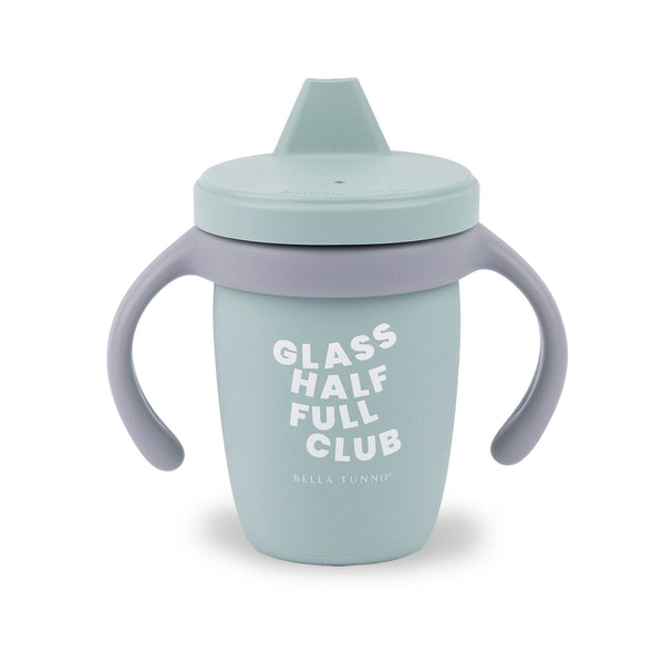 Glass Half Full Club Happy Sippy Cup: Blue