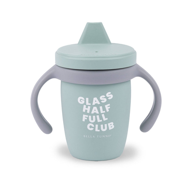 Glass Half Full Club Happy Sippy Cup: Blue