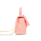 Classic Sparkle Top Handle Handbag: Pink