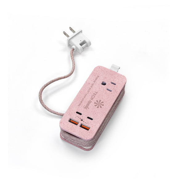 POWER TRIP ECO OUTLET/USB/USB-C CHARGER: Natural