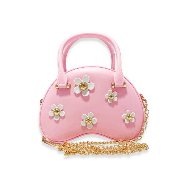 B3005 Floral Matt Jelly Dome Purse (3 Colors): PINK