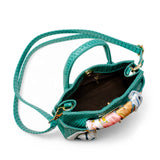 Vivid Crocodile Scarf Handbag: Orange