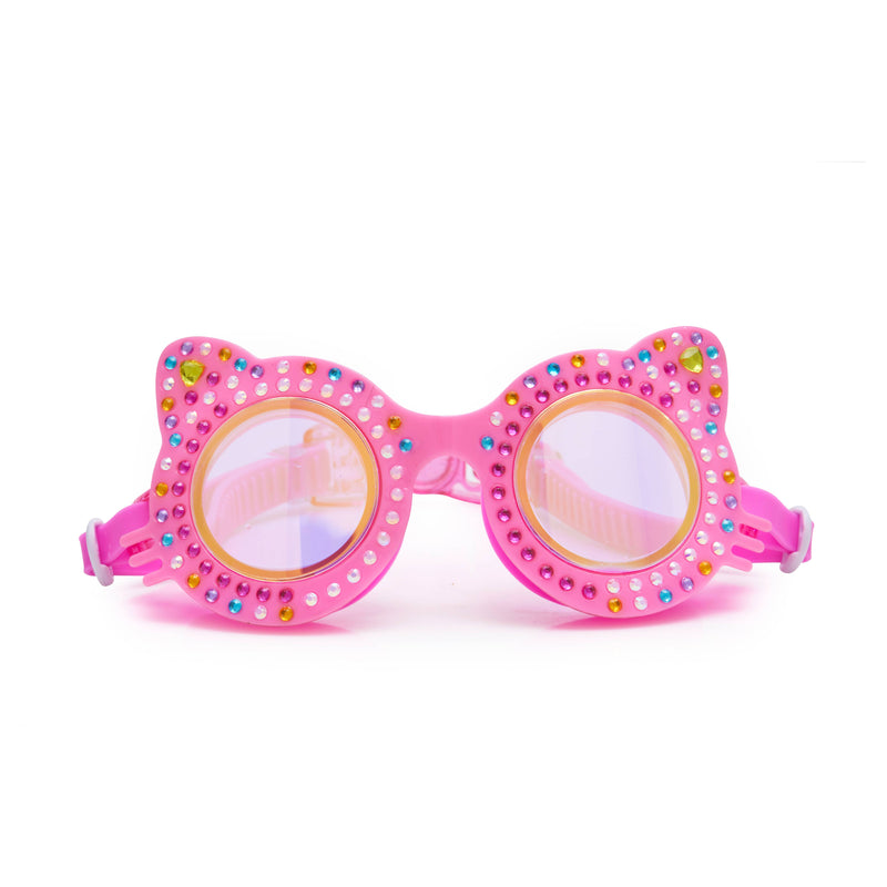 Kitten Frame Swim Goggle, Summer, Beach, Pool, Rhinestone