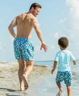 Boys Fish Friends Swim Trunks: Blue / 12-18m
