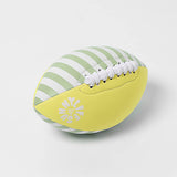 Sunnylife Neoprene Football Tides Out Citrus in vibrant orange and white with tide design, perfect for beach or pool play.