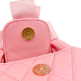 B1360 Floral Applique Quilted Bag (4 Colors): IVORY