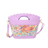 Girl's Little Mermaid Confetti Seashell Tote Bag: Blue