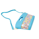 Girl's Little Mermaid Confetti Seashell Tote Bag: Blue