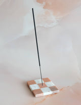 Rainbow Check Marble Incense Holder