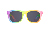 Baby and kids Rad Rainbow Navigator sunglasses by Babiators with colorful rainbow frames and UV protection for children.