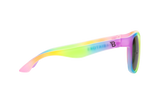 Baby and kids Rad Rainbow Navigator sunglasses by Babiators, featuring colorful rainbow design and UV protection for little ones.