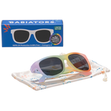 Baby and kids Rad Rainbow Navigator sunglasses by Babiators, featuring colorful rainbow design and durable frames for young children.